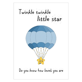 Plakat - Blå twinkle twinkle little star