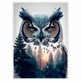 Plakat Owl in the forrest