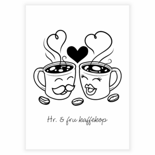 Hr. & fru kaffekop - Plakat