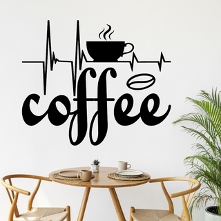 Coffee heart beat Wallsticker