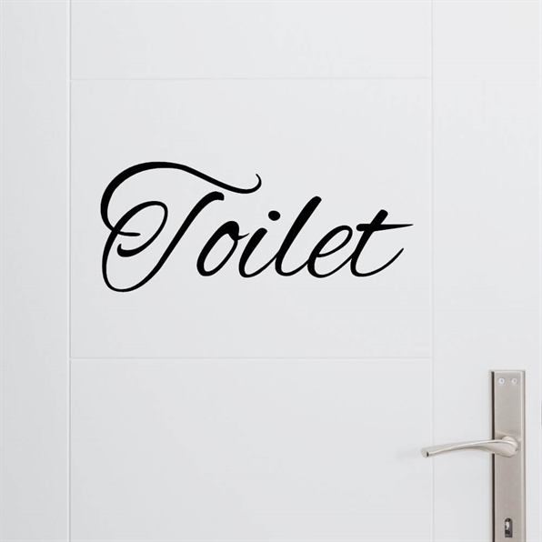 wallstickers med tekst toilet