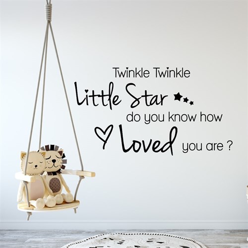 Wallstickers - Med teksten: Twinkle twinkle little Star